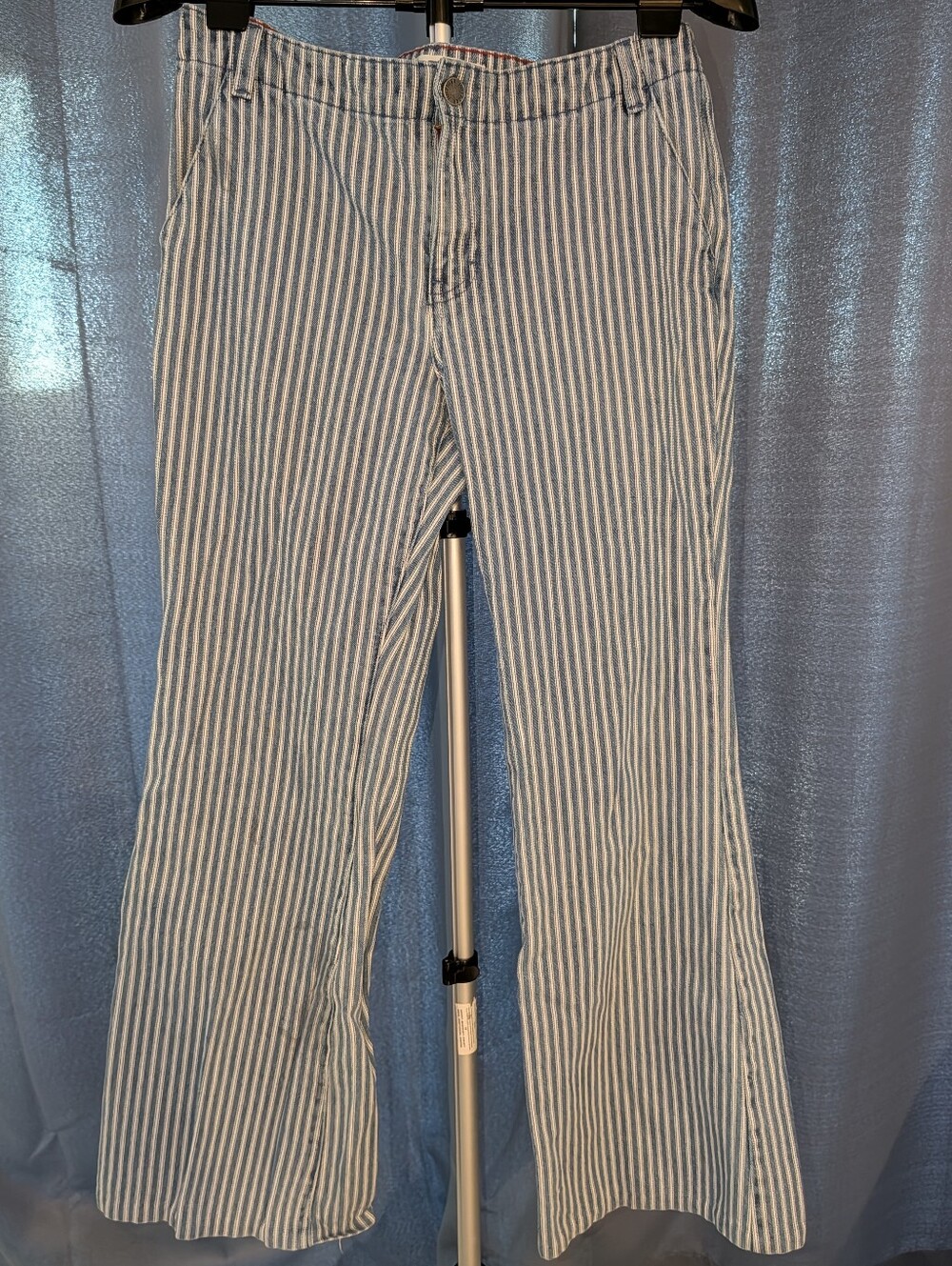 Striped  Women’s Jeans - Blue and White
